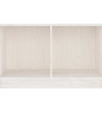 TV-Schrank Weiß 70x33x42 cm Massivholz Kiefer