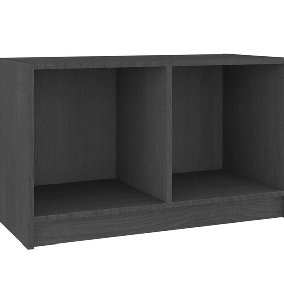 TV-Schrank Grau 70x33x42 cm Massivholz Kiefer