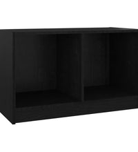 TV-Schrank Schwarz 70x33x42 cm Massivholz Kiefer