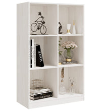 Bücherregal Weiß 70x33x110 cm Massivholz Kiefer