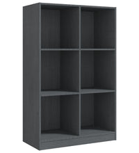 Bücherregal Grau 70x33x110 cm Massivholz Kiefer