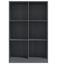 Bücherregal Grau 70x33x110 cm Massivholz Kiefer