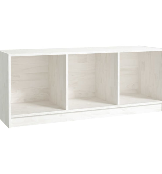 TV-Schrank Weiß 104x33x41 cm Massivholz Kiefer