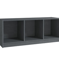 TV-Schrank Grau 104x33x41 cm Massivholz Kiefer