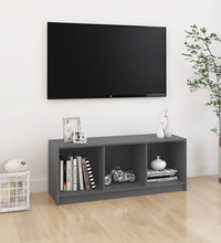 TV-Schrank Grau 104x33x41 cm Massivholz Kiefer