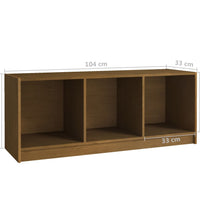 TV-Schrank Honigbraun 104x33x41 cm Massivholz Kiefer