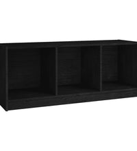 TV-Schrank Schwarz 104x33x41 cm Massivholz Kiefer