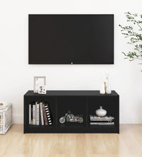 TV-Schrank Schwarz 104x33x41 cm Massivholz Kiefer