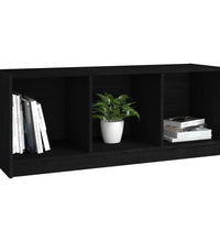 TV-Schrank Schwarz 104x33x41 cm Massivholz Kiefer