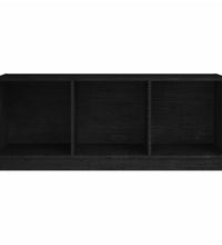 TV-Schrank Schwarz 104x33x41 cm Massivholz Kiefer