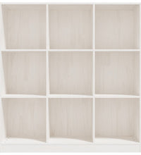 Bücherregal/Raumteiler Weiß 104x33,5x110 cm Massivholz Kiefer