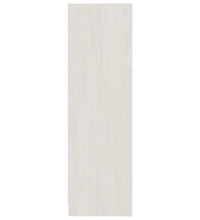 Bücherregal/Raumteiler Weiß 104x33,5x110 cm Massivholz Kiefer