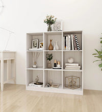 Bücherregal/Raumteiler Weiß 104x33,5x110 cm Massivholz Kiefer