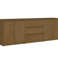 Beistellschrank Honigbraun 180x36x65 cm Massivholz Kiefer