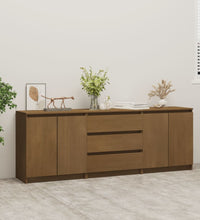 Beistellschrank Honigbraun 180x36x65 cm Massivholz Kiefer