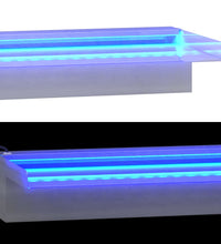 Wasserfall-Element mit RGB LEDs Edelstahl 45 cm