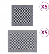 10-tlg. Handtuch-Set Blau und Weiß Baumwolle