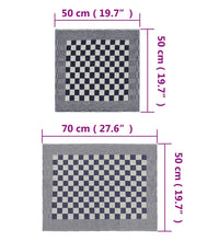 10-tlg. Handtuch-Set Blau und Weiß Baumwolle