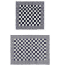 10-tlg. Handtuch-Set Blau und Weiß Baumwolle