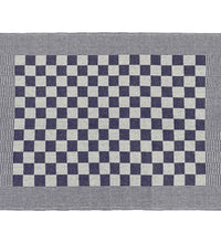 10-tlg. Handtuch-Set Blau und Weiß Baumwolle