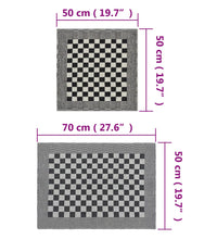 10-tlg. Handtuch-Set Schwarz und Weiß Baumwolle