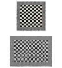 10-tlg. Handtuch-Set Schwarz und Weiß Baumwolle