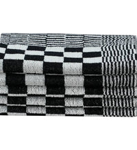 10-tlg. Handtuch-Set Schwarz und Weiß Baumwolle