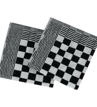 10-tlg. Handtuch-Set Schwarz und Weiß Baumwolle