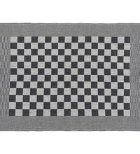 10-tlg. Handtuch-Set Schwarz und Weiß Baumwolle