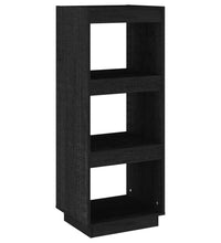 Bücherregal/Raumteiler Schwarz 40x35x103 cm Massivholz Kiefer