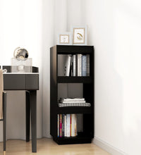 Bücherregal/Raumteiler Schwarz 40x35x103 cm Massivholz Kiefer