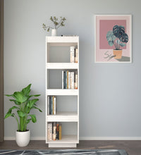 Bücherregal/Raumteiler Weiß 40x35x135 cm Massivholz Kiefer