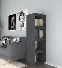 Bücherregal/Raumteiler Grau 40x35x135 cm Massivholz Kiefer