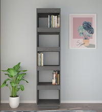 Bücherregal/Raumteiler Grau 40x35x167 cm Massivholz Kiefer