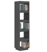 Bücherregal/Raumteiler Grau 40x35x167 cm Massivholz Kiefer