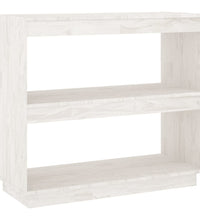 Bücherregal Weiß 80x35x71 cm Massivholz Kiefer