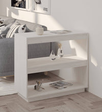 Bücherregal Weiß 80x35x71 cm Massivholz Kiefer