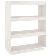 Bücherregal/Raumteiler Weiß 80x35x103 cm Massivholz Kiefer