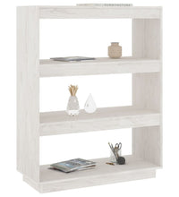 Bücherregal/Raumteiler Weiß 80x35x103 cm Massivholz Kiefer