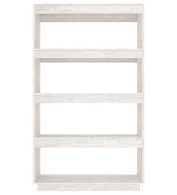 Bücherregal/Raumteiler Weiß 80x35x135 cm Massivholz Kiefer