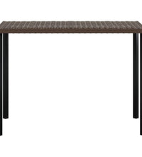 5-tlg. Sofagarnitur in L-Form mit Kissen Poly Rattan Braun