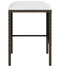 5-tlg. Sofagarnitur in L-Form mit Kissen Poly Rattan Braun