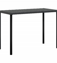 5-tlg. Sofagarnitur in L-Form mit Kissen Poly Rattan Schwarz