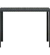 5-tlg. Sofagarnitur in L-Form mit Kissen Poly Rattan Schwarz