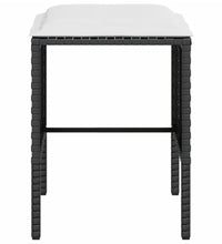 5-tlg. Sofagarnitur in L-Form mit Kissen Poly Rattan Schwarz