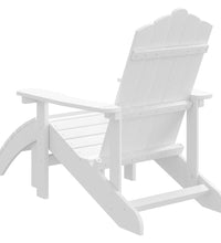 Adirondack-Gartenstuhl mit Fußstütze HDPE Weiß