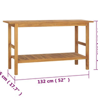 Waschtisch Massivholz Teak 132x45x75cm