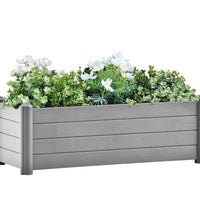 Garten-Hochbeet PP Steingrau 100x43x35 cm