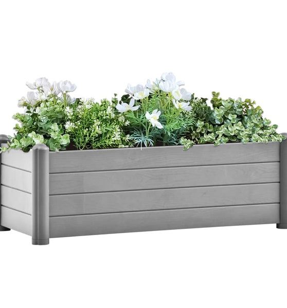 Garten-Hochbeet PP Steingrau 100x43x35 cm