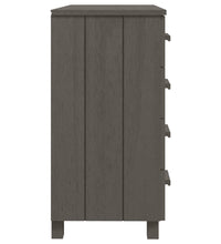 Sideboard HAMAR Hellgrau 79x40x80 cm Massivholz Kiefer